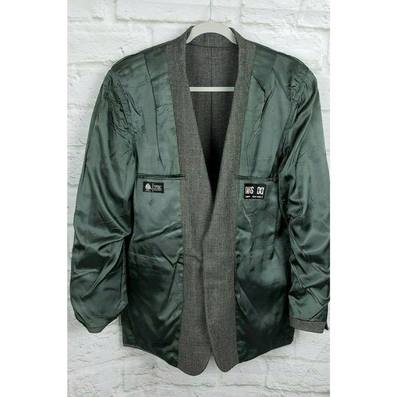 Daks London Mens Sport Coat Size 42R Black Tweed 2 Button Wool - Picture 6 of 11